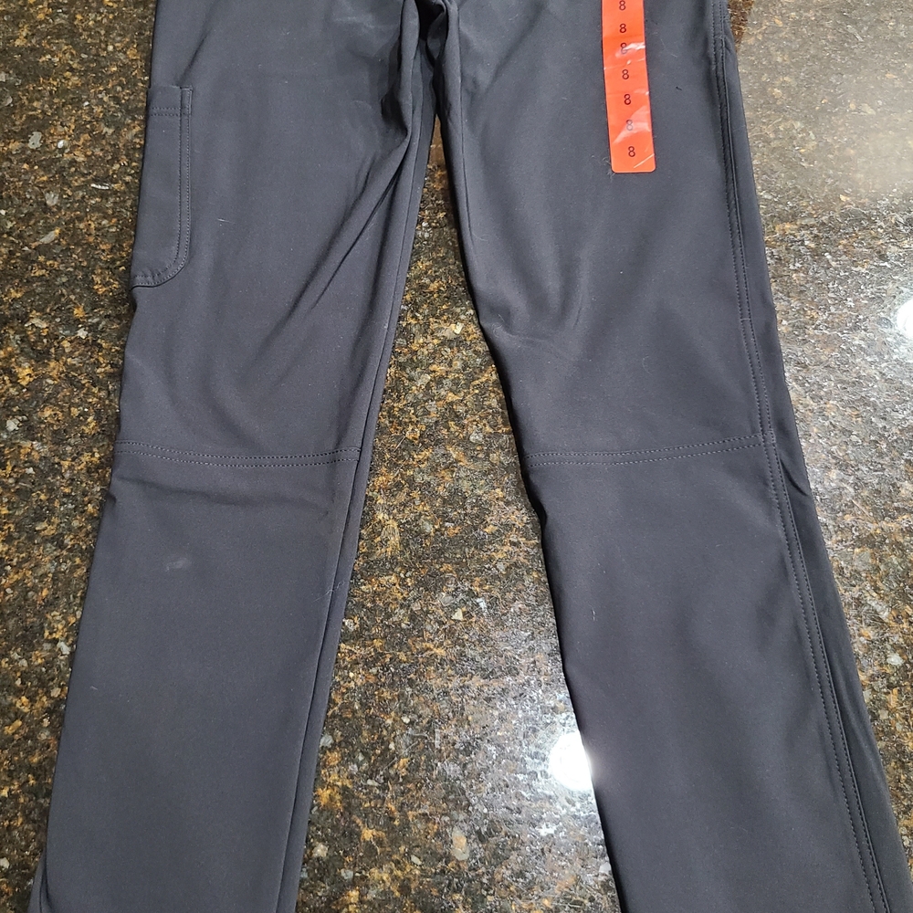 Stylish Black Women's Straight Legged Active Pants - Picture 2 of 8